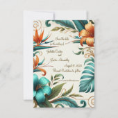 Tropische Iridescance-Save the Date-Karte (Vorderseite)