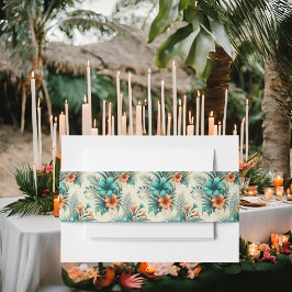 Tropische Iridescence Einladung Bauchband Einladungsbanderole