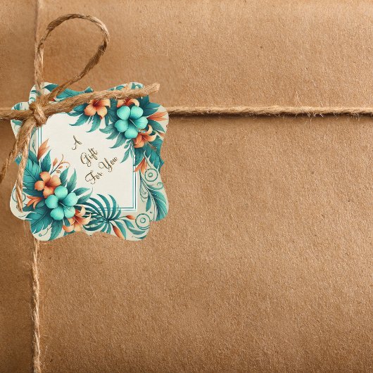 Tropische Iridescence Gefälligkeitstags Geschenkanhänger