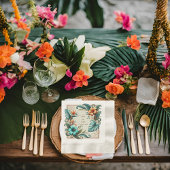 Tropische Iridescence geprägtes Mittagessen Serviette