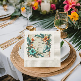 Tropische Iridescence geprägtes Mittagessen Serviette