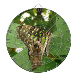 Tropische Iridescent Green Butterfly Dart Board Dartscheibe
