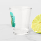 Tropische Isle Mother of the Bride Aquamarin ID581 Schnapsglas (Rechts)