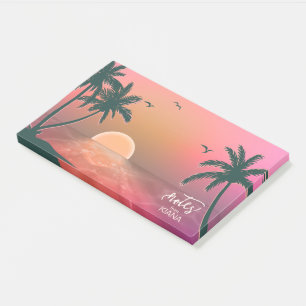 Tropische Isle Sunrise Pink ID581 Post-it Klebezettel