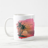 Tropische Isle Sunrise Wedding Pink ID581 Kaffeetasse (Links)