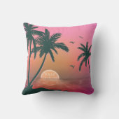 Tropische Isle Sunrise Wedding Pink ID581 Kissen (Rückseite)