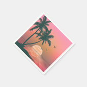 Tropische Isle Sunrise Wedding Pink ID581 Serviette (Ecke)