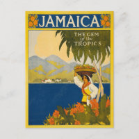 Tropische Jamaika Vintage-Postkarte