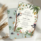 Tropische Jungle Animals Boy Baby Dusche Einladung