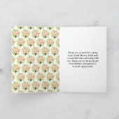 Tropische Jungle-Blumen-Brautparty Dankeskarte (Innenseite)