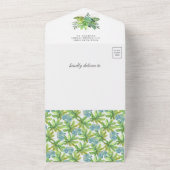 Tropische Jungle Safari Niedlich Tiger Navy Kinder All In One Einladung (Außenbereich)