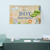 Tropische Jungle Safari Tiere Baby Boy Dusche Banner (Messeveranstaltung)