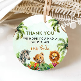 Tropische Jungle Safari Tiere Geburtstag Geschenkanhänger