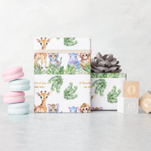 Tropische Jungtiere Geschenkpapier