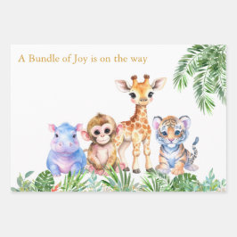 Tropische Jungtiere Geschenkpapier Set