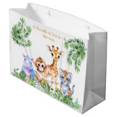 Tropische Jungtiere Große Geschenktüte (Rückseite Schrägansicht)