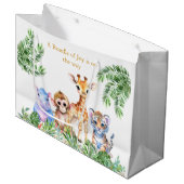 Tropische Jungtiere Große Geschenktüte (Vorderseite Schrägansicht)