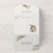 Tropische Jungtierhochzeit All In One Einladung (Außenbereich)