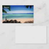 Tropische karibische Strandinsel-Ansicht Visitenkarte (Vorne/Hinten)