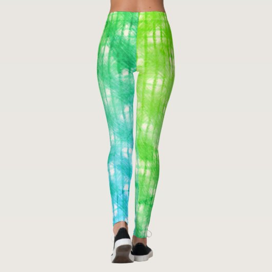 Tropische Karierte Leggings (Rückseite)