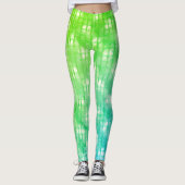 Tropische Karierte Leggings (Vorderseite)