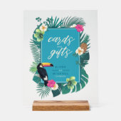 Tropische Karten und Geschenke Aquamarin ID577 Acrylschild (Vorderseite)