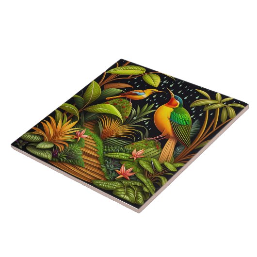 Tropische Keramik Fliese (Seite)