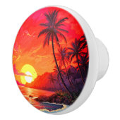 Tropische Keramik Türknopf/Rumpf Keramikknauf (Rechts)