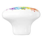 Tropische Knochen der Keramik Birds Keramikknauf (Seitenansicht)