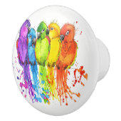 Tropische Knochen der Keramik Birds Keramikknauf (Rechts)