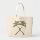 Tropische Knotted Palm Trees Beach Hochzeit Tote B Jumbo Stoffbeutel (Vorne)