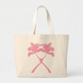 Tropische Knotted Palm Trees Beach Hochzeit Tote B Jumbo Stoffbeutel (Vorne)