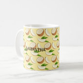 Tropische Kokosnüsse Kaffeetasse (Vorderseite Links)