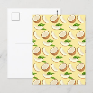 Tropische Kokosnüsse Postkarte