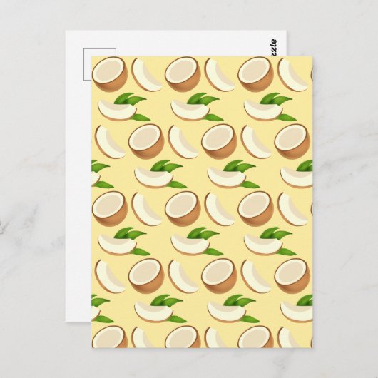 Tropische Kokosnüsse Postkarte (Vorne/Hinten)