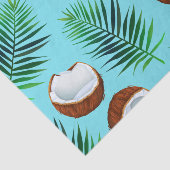 Tropische Kokosnüsse u. Palmblatt-Druck Seidenpapier (Ausschnitt)