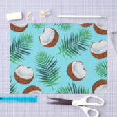 Tropische Kokosnüsse u. Palmblatt-Druck Seidenpapier (Handwerk)