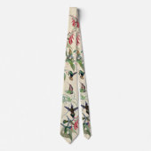Tropische Kolibri-Vogel-Orchideen-Blumen-Krawatte Krawatte (Vorderseite)