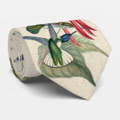 Tropische Kolibri-Vogel-Orchideen-Blumen-Krawatte Krawatte (Gerollt)