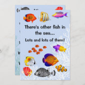 Tropische Korallenriff-Fisch-Scheidungs-Party Einladung (Vorne/Hinten)