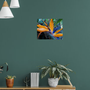 Tropische Krane Blume Floralfotografie Poster