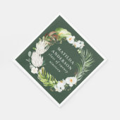 Tropische Kranzgraduierungsparty Serviette (Ecke)