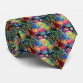 Tropische Krawatte des rosa Flamingos (Gerollt)