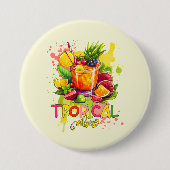 Tropische Kuben - Sommerbeuteln Wasserfarbenfrücht Button (Vorderseite)