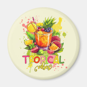 Tropische Kuben - Sommerbeuteln Wasserfarbenfrücht Magnet