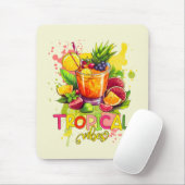 Tropische Kuben - Sommerbeuteln Wasserfarbenfrücht Mousepad (Mit Mouse)