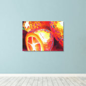 Tropische Kumquat-Aquarellkunst Leinwanddruck (Insitu (Holzboden))
