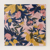 Tropische Kunst: Helle Waldmuster Puzzle (Horizontal)
