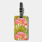 Tropische Kunst, Hibiskus Blume Gepäckanhänger (Vorderseite vertikal)