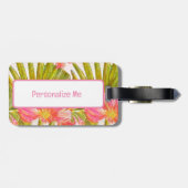 Tropische Kunst, Hibiskus Blume Gepäckanhänger (Rückseite horizontal)